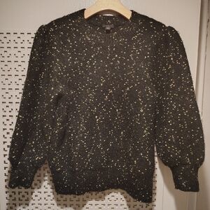 Black and Gold Speckled Sweater